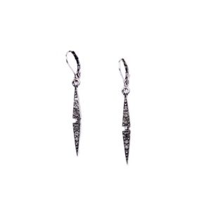 NWT Minimal Silver Stone Drop Earrings